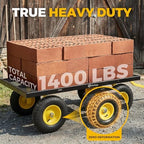 7.7 Cu Ft Steel Garden Cart, 1400 lb Capacity, Towable Handle, alternate view 4