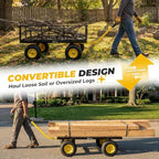 7.7 Cu Ft Steel Garden Cart, 1400 lb Capacity, Towable Handle, alternate view 5
