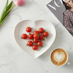7.87" Heart Plates Ceramic Serving Platters Appetizer & Dessert Plate Set of 2 for Home Restaurant Hotel Kitchen, alternate