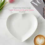 7.87" Heart Plates Ceramic Serving Platters Appetizer & Dessert Plate Set of 2 for Home Restaurant Hotel Kitchen, alternate
