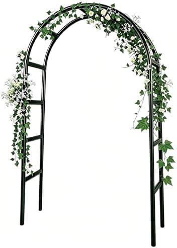 7.8ft Garden Arch, Metal Trellis for Climbing Plants Outdoor