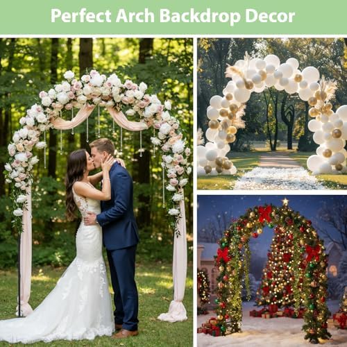7.8ft Garden Arch, Metal Trellis for Climbing Plants Outdoor, alternate view 5