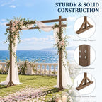 7.8FT Wooden Wedding Arch, Square-Shaped Wooden Arch Backdrop Stand, for Ceremony, Wedding, Party, Garden Beach, alternate