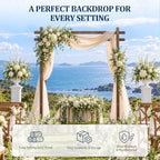 7.8FT Wooden Wedding Arch, Square-Shaped Wooden Arch Backdrop Stand, for Ceremony, Wedding, Party, Garden Beach, alternate