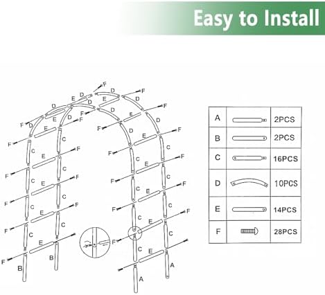 7.9 Ft H x 4.6 Ft W White Metal Pergola Arbor for Various Climbing Plant Wedding Garden Arch Bridal Party, alternate view 5