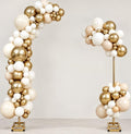 7.9FT&6.7FT Half Balloon Arch Stand, Wedding Arch Backdrop Stand with Base