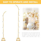 7.9FT&6.7FT Half Balloon Arch Stand, Wedding Arch Backdrop Stand with Base, alternate view 5