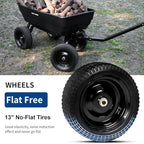 7 Cu Ft Poly Garden Dump Cart 1200 lbs with No Flat Tires, Quick Release, 2-in-1 Convertible Handle, Dump Wagon, alternate