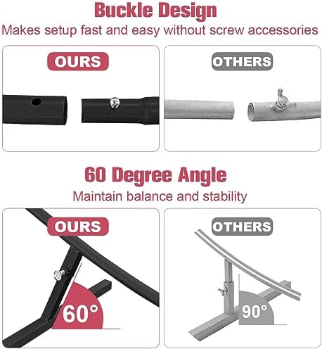 7 Ft Round Wedding Arch Stand with Metal Base, Black in Black, alternate view 4