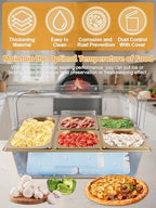 7 Grids Stainless Steel Topping Containers with Flip Lids (Gold) in Golden Flip Cover, alternate view 4