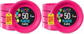 7 Inch. Dessert Plates Cerise Plastic Plates Disposable, 50 Count Cerise Plate Set, Disposable Plates For Party