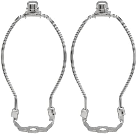 7 Inch Lamp Shade Harp Holder, 2 Pcs, Silver in Silver