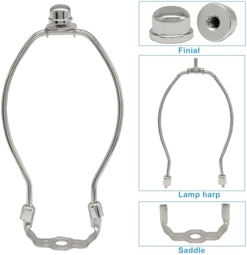 7 Inch Lamp Shade Harp Holder, 2 Pcs, Silver in Silver, alternate view 3