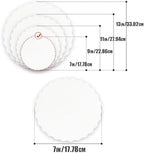 7 Inch White Wave Cake Boards Round 15-Packs Circles Rounds Base Food-Grade Cardboard Wave Cake Plate(Thinner, alternate view