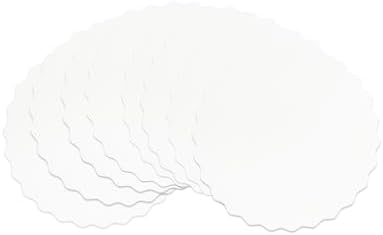 7 Inch White Wave Cake Boards Round 15-Packs Circles Rounds Base Food-Grade Cardboard Wave Cake Plate(Thinner, alternate view