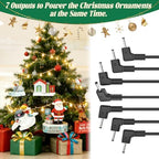 7-Output Power Cord Compatible with Hallmark Keepsake Christmas Ornament Storytellers Ornaments Replacement for, alternate