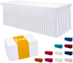 7 Pack Spandex Elastic Fitted Table Cloth Skirt for 6FT Table