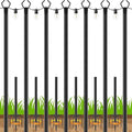 7 Pack String Light Poles, Poles for Outdoor String lights10 Ft Metal Poles with Fork for Outdoor String Lights