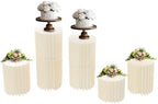 7 Pcs Cake Display Stands, Cardboard Cupcake Buffet Risers, 12" Foldable Reusable Food Display Risers With