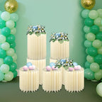 7 Pcs Cake Display Stands, Cardboard Cupcake Buffet Risers, 12" Foldable Reusable Food Display Risers With, alternate view 5