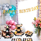 7 Pcs Dessert Table Display Set 3 Tiered Cupcake Stand, Black in Black, alternate view 4
