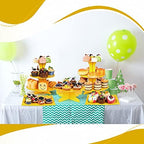 7 Pcs Dessert Table Display Set 3 Tiered Cupcake Stand, Yellow in Yellow, alternate view 5