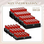 7 Pcs Extra Large Acrylic Buffet Risers, 10-16" Rectangle, Black in 7.2 to 16" in White, alternate view 3