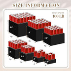7 Pcs Extra Large Acrylic Buffet Risers, 8-14" Square, Black in 7.2 to 16" in White, alternate view 3