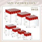 7 Pcs Extra Large Acrylic Buffet Risers, 8-14" Square, Clear in 7.2 to 16" in White, alternate view 2