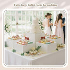 7 Pcs Extra Large Acrylic Buffet Risers, 8-14" Square, White in 7.2 to 16" in White, alternate view 4