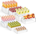 7 Pcs Large Acrylic Buffet Risers, 6-12" Rectangle, Clear in about 6 x 6 x 2 inches, 7 x 7 x 4 inches, 8 x 8 x 6