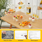 7 Pcs Large Acrylic Buffet Risers, 6-12" Rectangle, Clear in about 6 x 6 x 2 inches, 7 x 7 x 4 inches, 8 x 8 x 6, alternate