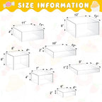 7 Pcs Large Acrylic Buffet Risers, 6-12" Square, Clear in about 6 x 6 x 2 inches, 7 x 7 x 4 inches, 8 x 8 x 6, alternate view