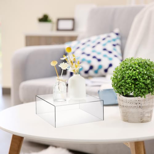 7 Pcs Large Acrylic Buffet Risers, 6-12" Square, Clear in about 6 x 6 x 2 inches, 7 x 7 x 4 inches, 8 x 8 x 6, alternate view