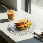 7 Pcs Round Plastic Serving, Clear Acrylic Flan Plates, Crystal Serving Trays, Multipurpose Platters for, alternate view 2