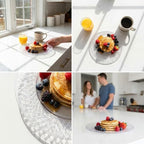 7 Pcs Round Plastic Serving, Clear Acrylic Flan Plates, Crystal Serving Trays, Multipurpose Platters for, alternate view 5