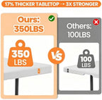 7-Piece White Plastic 8FT Folding Table Chairs Set for 6 People, alternate view 7
