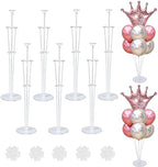 7 Sets Balloon Stands for Table Balloon Stand Kits Clear Table Balloon Centerpiece Stand Balloon Holder