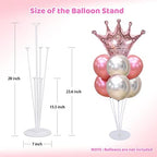 7 Sets Balloon Stands for Table Balloon Stand Kits Clear Table Balloon Centerpiece Stand Balloon Holder, alternate view 3