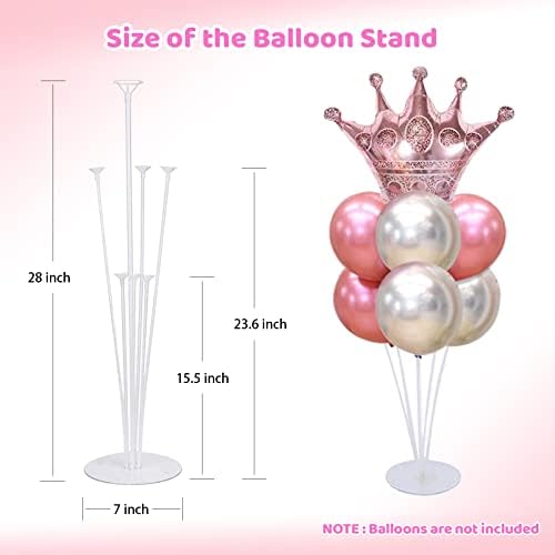 7 Sets Balloon Stands for Table Balloon Stand Kits Clear Table Balloon Centerpiece Stand Balloon Holder, alternate view 3