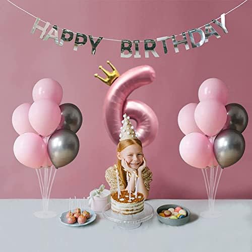7 Sets Balloon Stands for Table Balloon Stand Kits Clear Table Balloon Centerpiece Stand Balloon Holder, alternate view 6