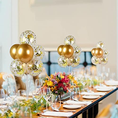 7 Sets Balloon Stands for Table Balloon Stand Kits Clear Table Balloon Centerpiece Stand Balloon Holder, alternate view 7