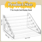 7 Tier Acrylic Card Display Stand for Vendors Retail, 12 Inch Versatile Display Stand for Trading Greeting, alternate view 2