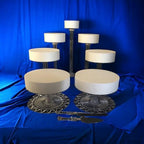 7 Tier Acrylic Wedding Cake Stand Set - Heavy Duty Round Cake and Cupcake Stand Combo for Showcase Table, alternate view 6