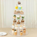 7-Tier Clear Heavy Duty Round Acrylic Cake Stand, Cupcake Tower Dessert Holder Display Stand with Film Sheets