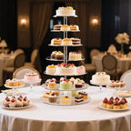 7 Tier Cupcake Stand Tiered Round Cupcake Tower for 68 Cupcakes in clear, alternate view 2