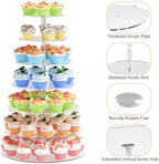 7 Tier Cupcake Stand Tiered Round Cupcake Tower for 68 Cupcakes in clear, alternate view 7