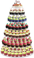 7 Tier Large Cupcake Stand, Round Cupcake Stand for 100 Cupcakes, Tiered Cupcake Display Stand, Clear Acrylic
