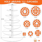 7 Tier Large Cupcake Stand, Round Cupcake Stand for 100 Cupcakes, Tiered Cupcake Display Stand, Clear Acrylic, alternate view
