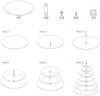 7 Tier Large Cupcake Stand, Round Cupcake Stand for 100 Cupcakes, Tiered Cupcake Display Stand, Clear Acrylic, alternate view